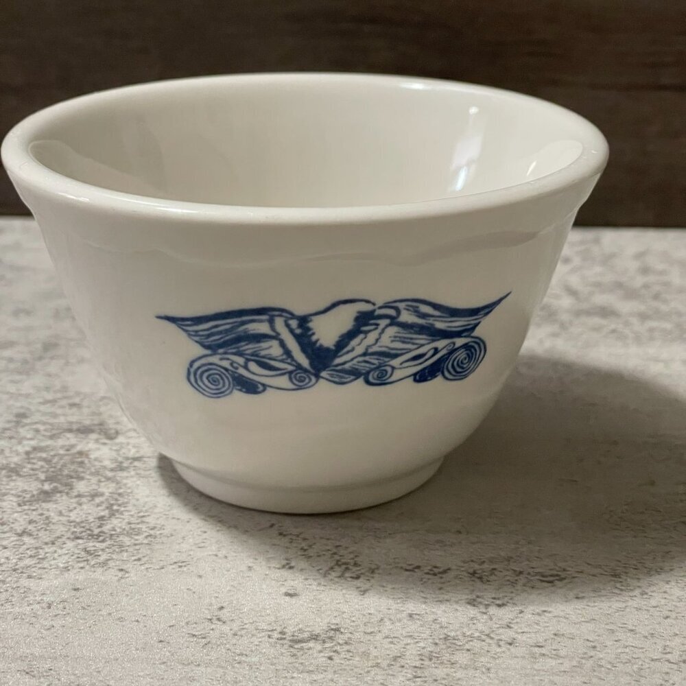 Vintage Liberty Eagle 4" x 2.5" Small Bowl Restaurant Ware Syracuse China USA